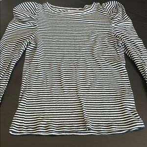 Striped Black and White Women's Top